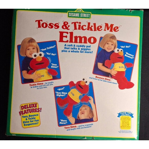 Sesame Street - The Original Toss And Tickle Me Elmo Plush Toy w/ Box 1997 Tyco - Picture 4 of 5